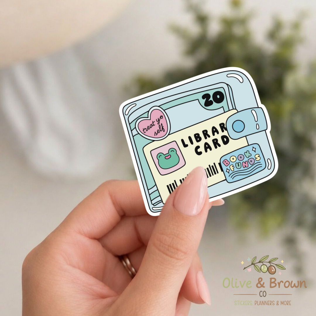 Library Card II Vinyl Die- Cut