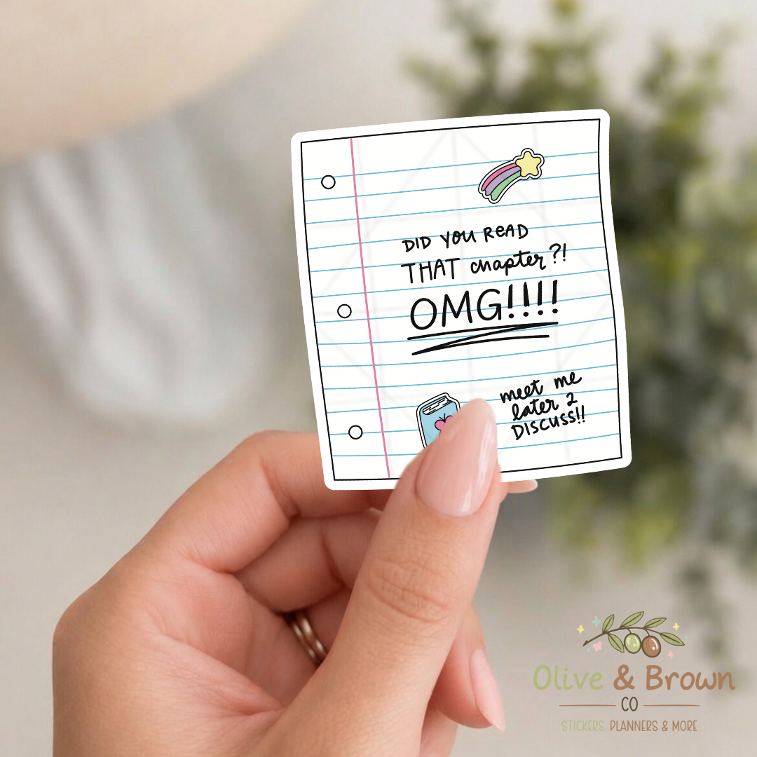 Did You Read That Chapter? OMG II Vinyl Die- Cut