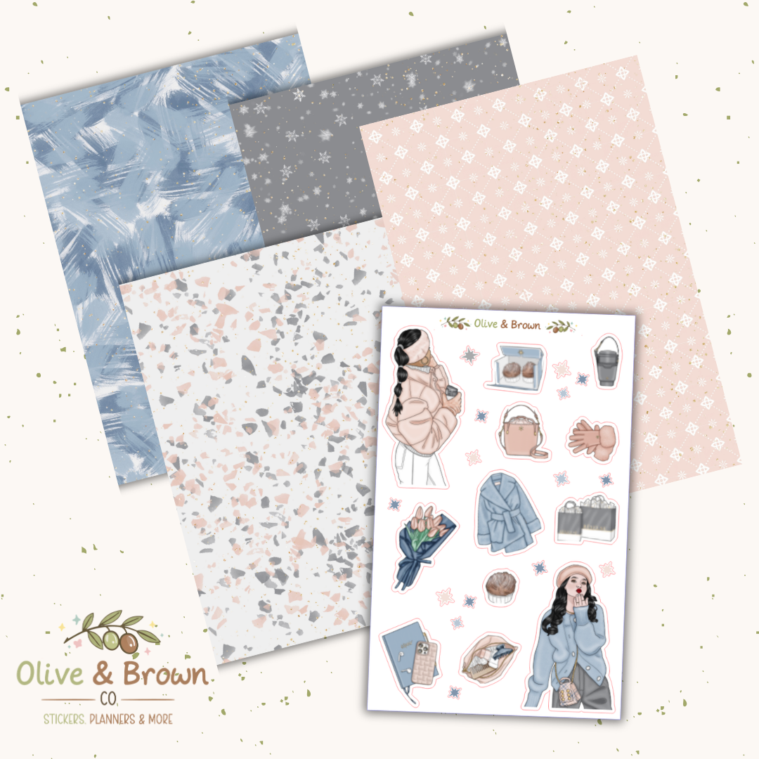 Bisous D' Hiver II Junk Journaling Kit
