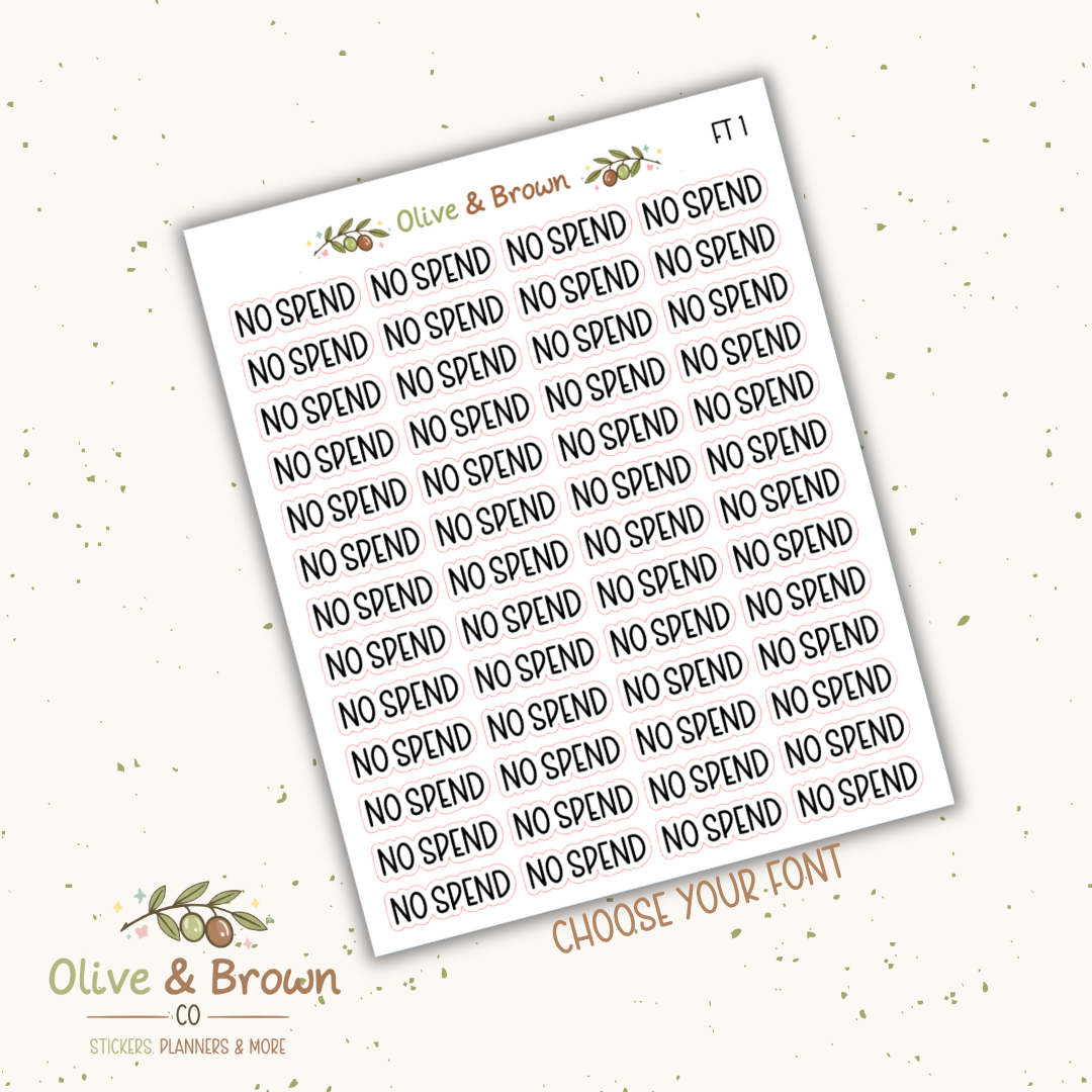 No Spend II Script Sheet