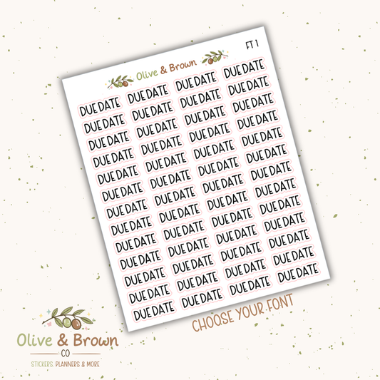 Due Date II Script Sheet