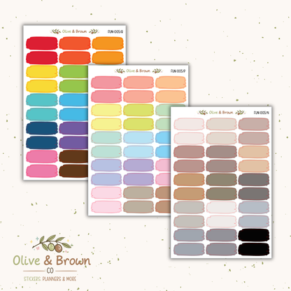 Brush Stroke Labels V4 II FUN-005