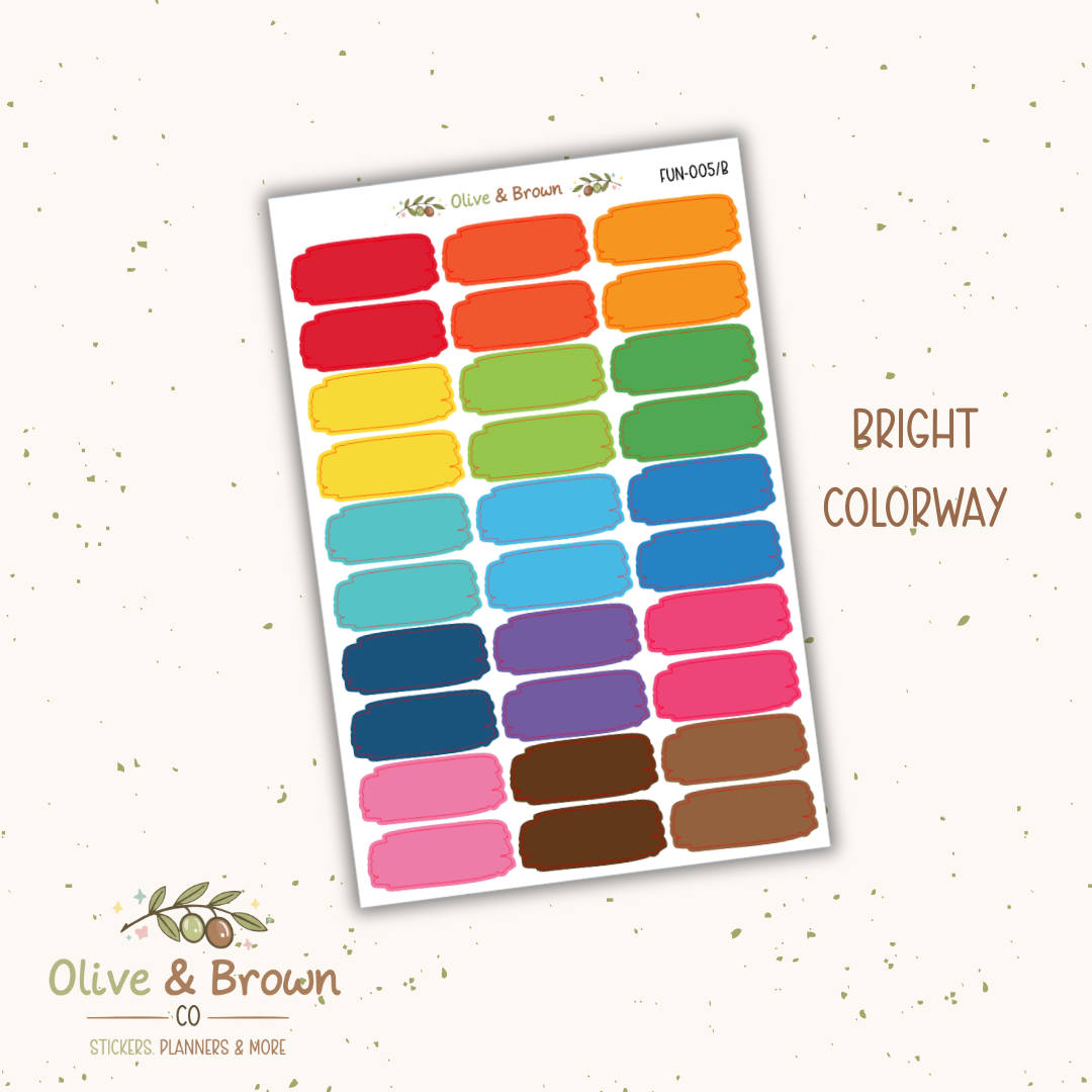 Brush Stroke Labels V4 II FUN-005