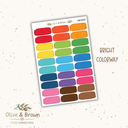 Brush Stroke Labels V4 II FUN-005