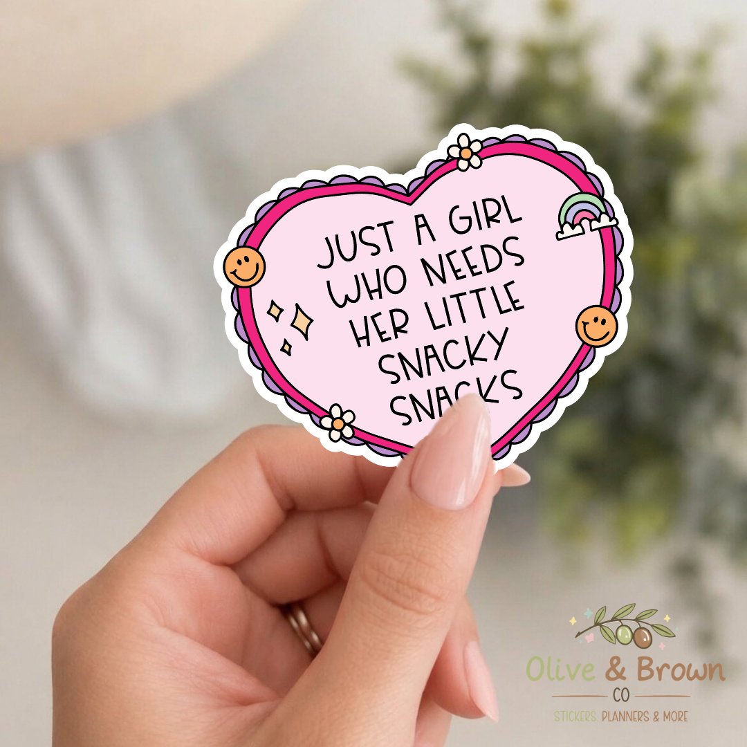 Just a Girl who needs Snacks II Vinyl Die- Cut
