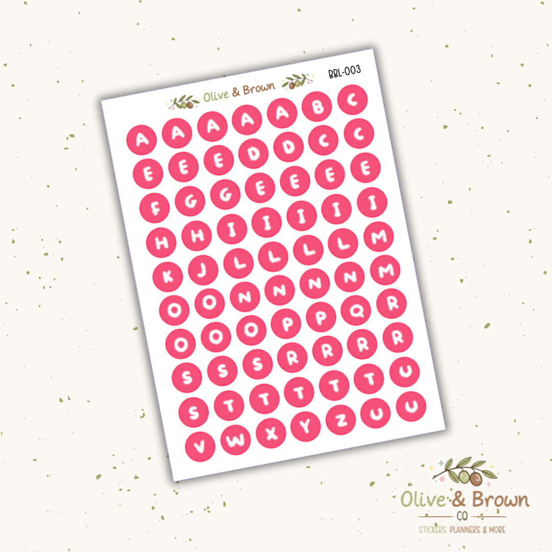 Bubble Letter Sheets II V1