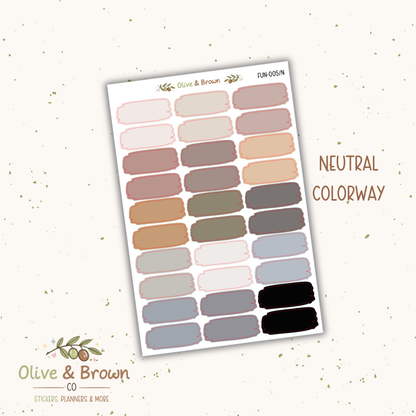 Brush Stroke Labels V4 II FUN-005