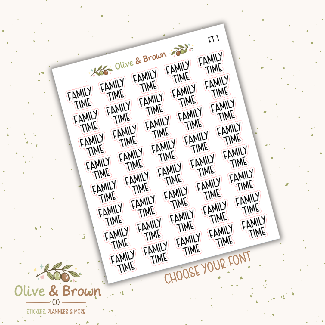Family Time II Script Sheet