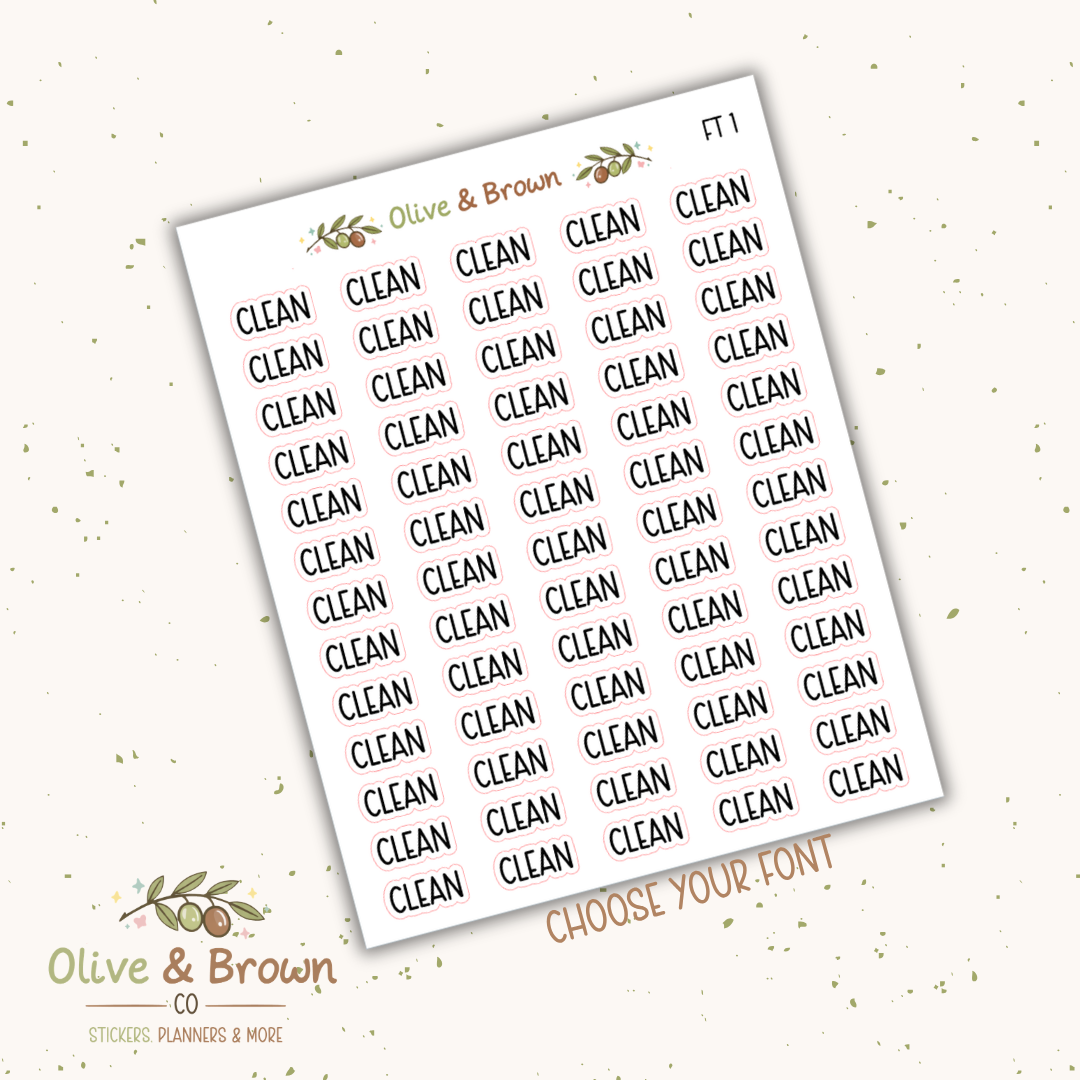 Clean II Script Sheet