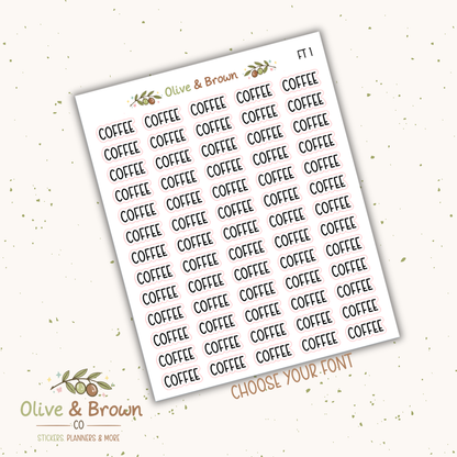 Coffee II Script Sheet