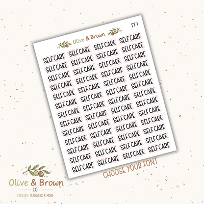 SelfCare II Script Sheet