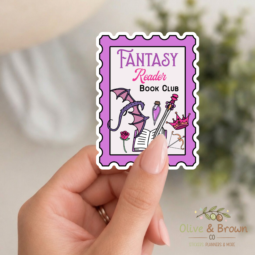 Fantasy Reader Book Club II Vinyl Die- Cut