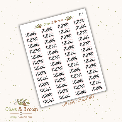 Feeling II Script Sheet