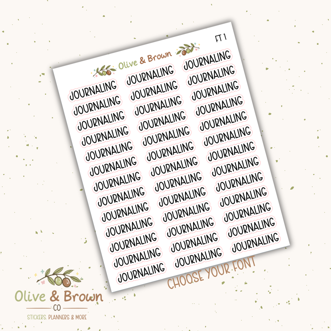 Journaling II Script Sheet
