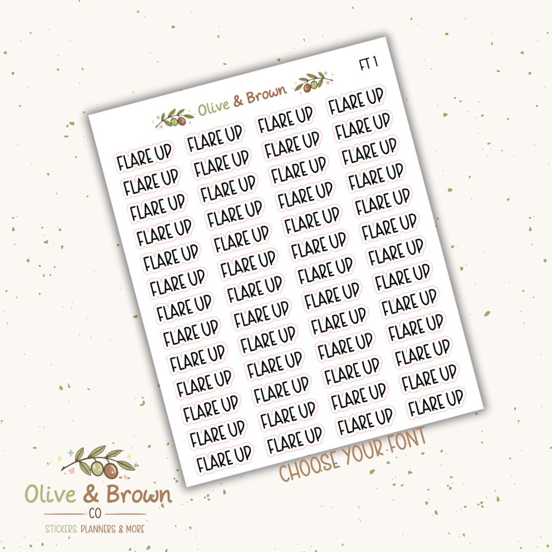 Flare Up II Script Sheet