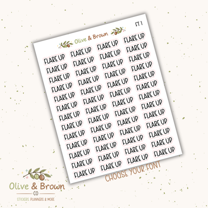 Flare Up II Script Sheet