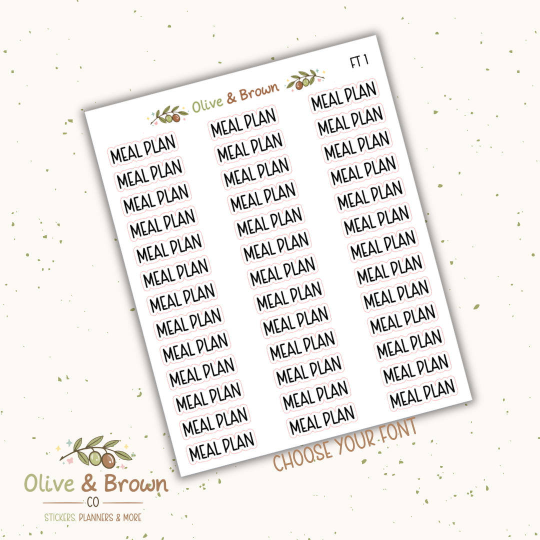 Meal Plan II Script Sheet