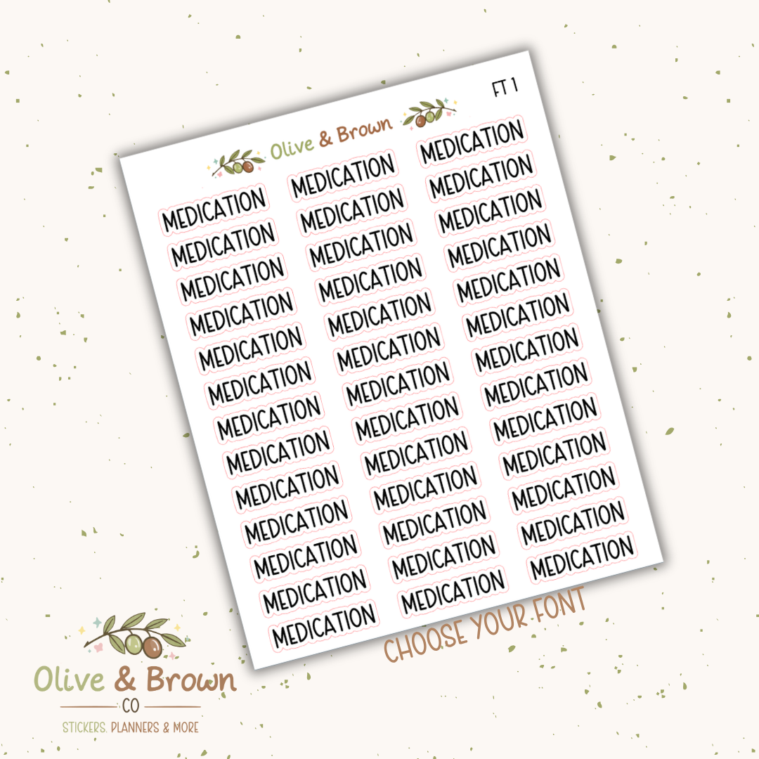 Medication II Script Sheet
