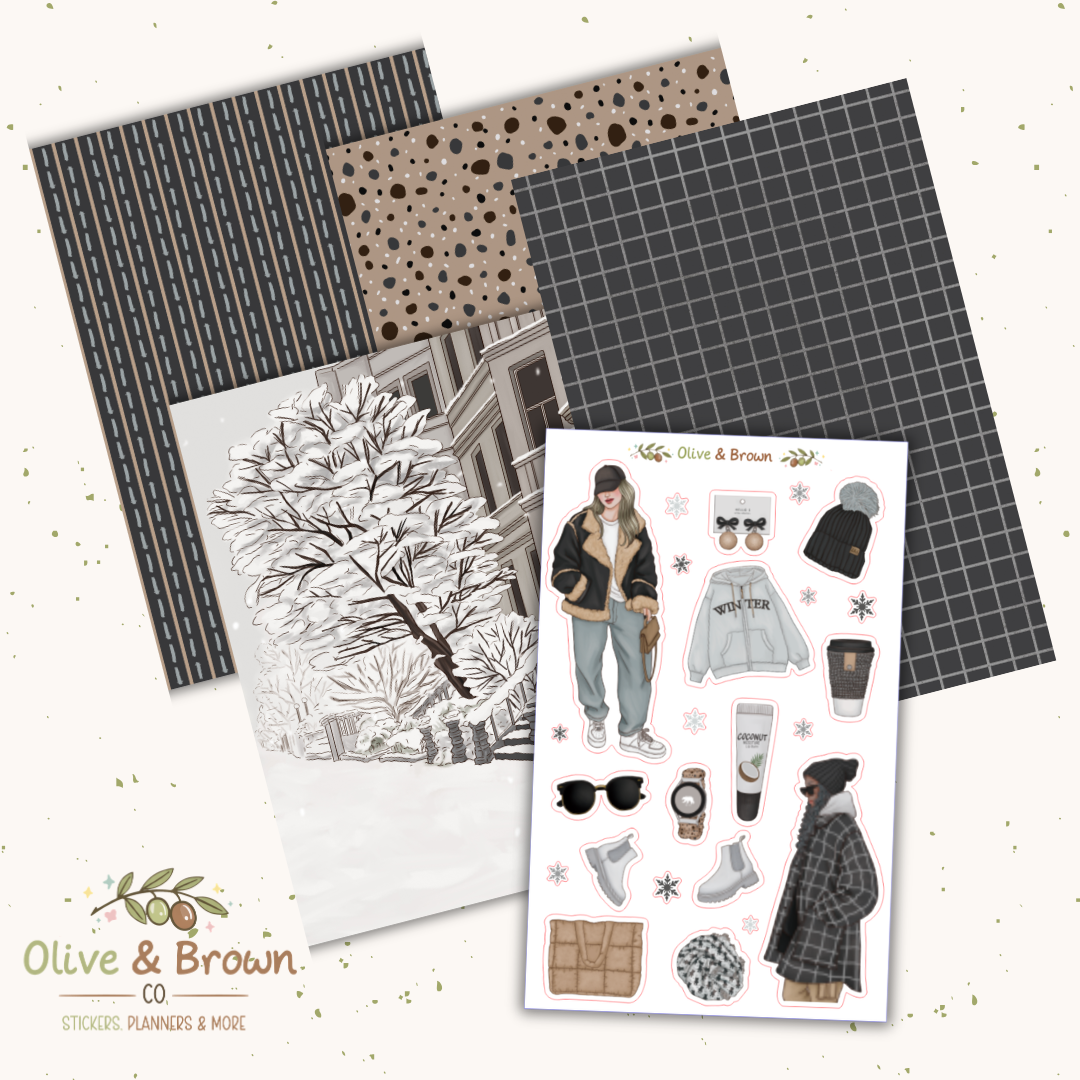 Winter Streets II Junk Journaling Kit