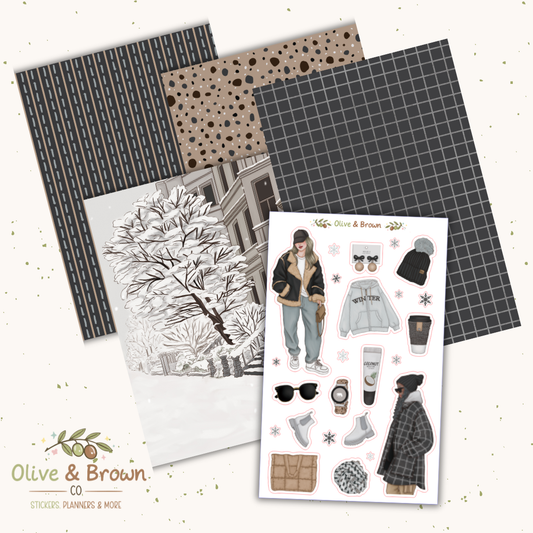 Winter Streets II Junk Journaling Kit