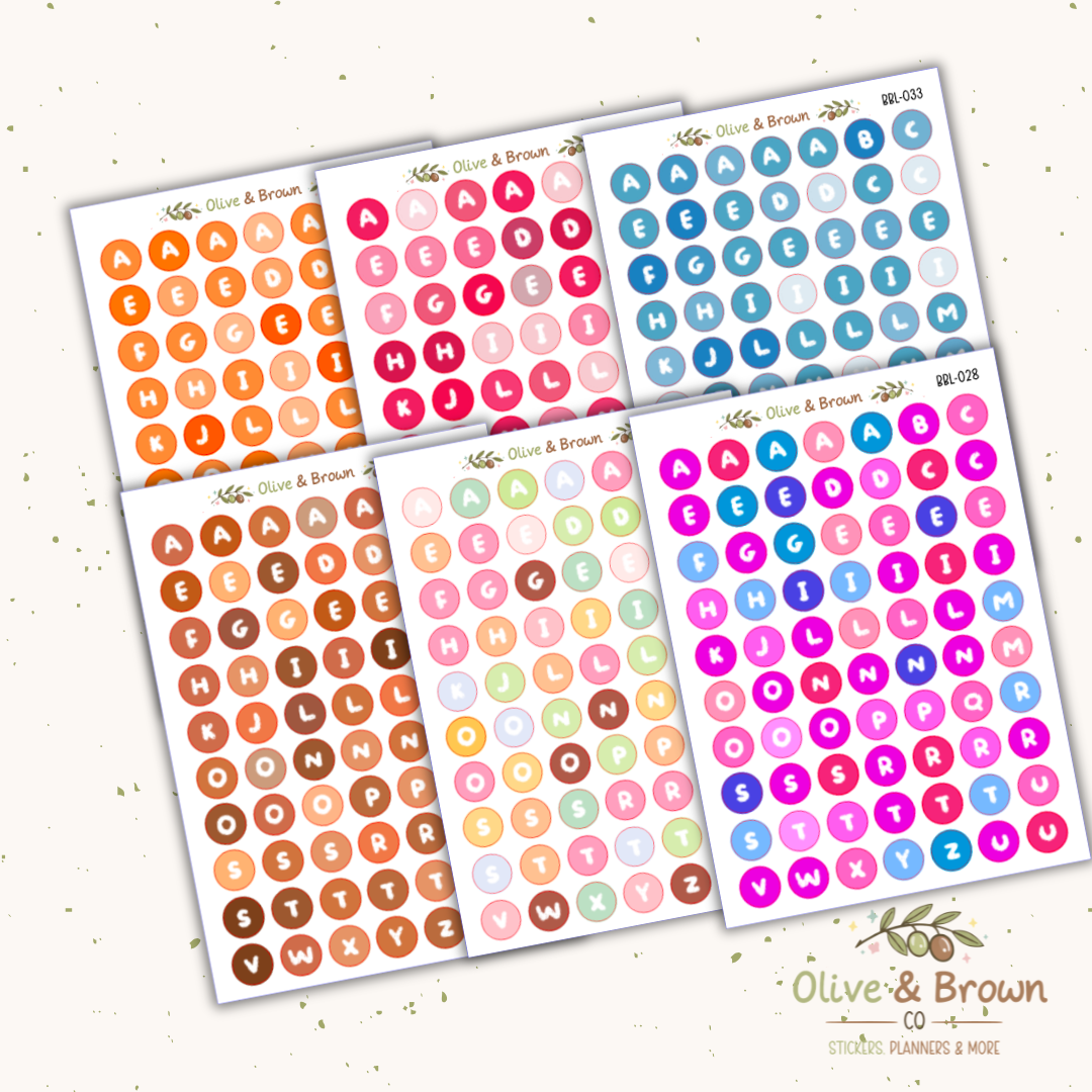 Bubble Letter Sheets II V1